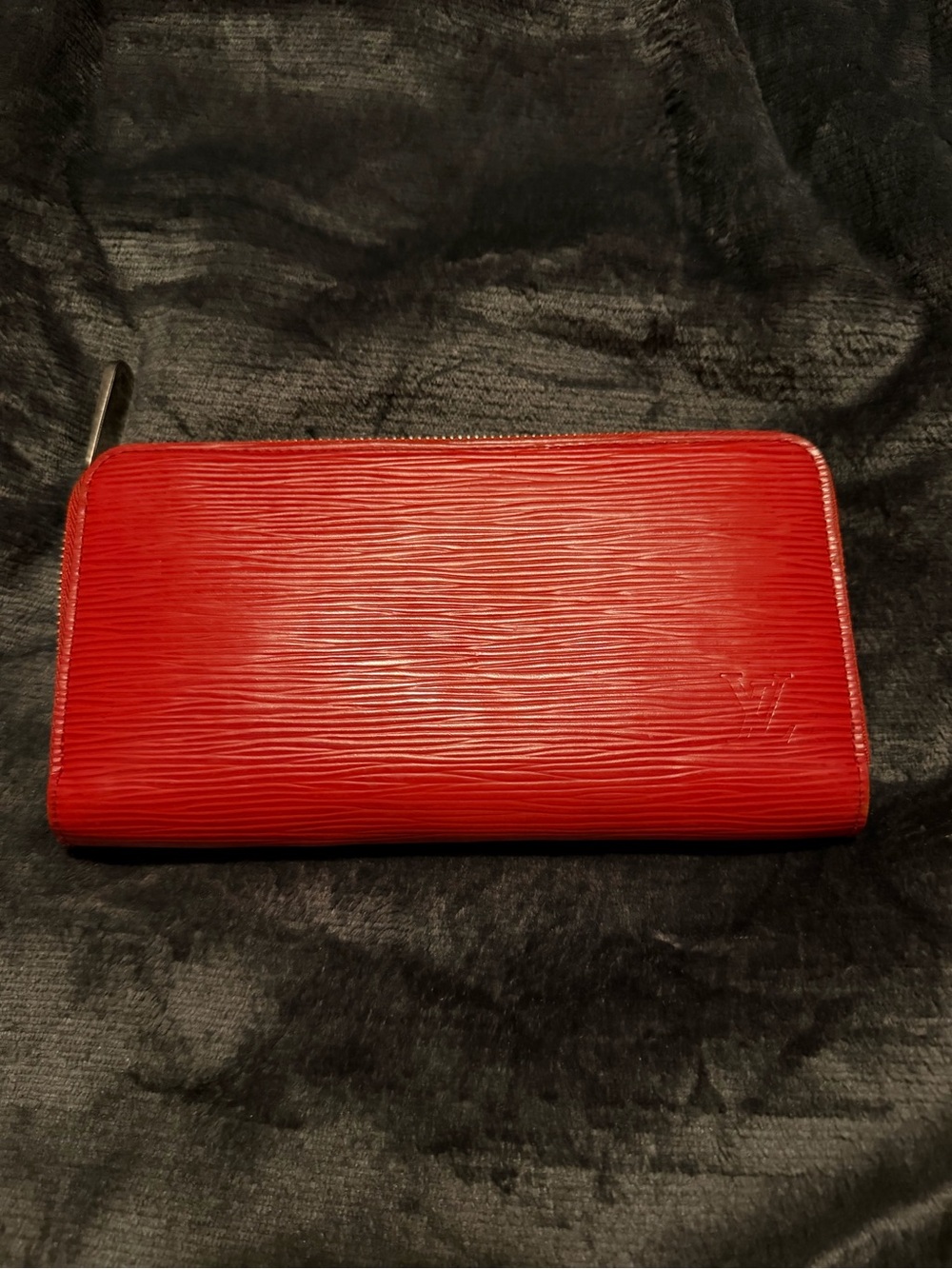 Louis Vuitton Red Zip Wallet - Sleek Epi Leather Design